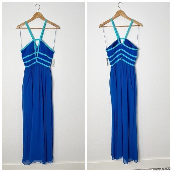 Aidan Mattox Crepe Chiffon Dress - Picture 1 of 10